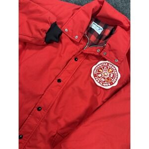 VTG Swingster Nebraska Cornhuskers Jacket USA Red Plaid Lined Coat